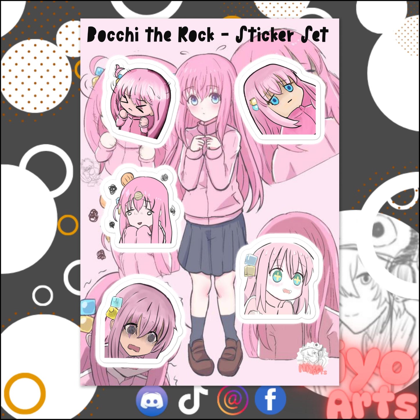 Bocchi The Rock - Sticker Sheet - Niyo's Art Shop