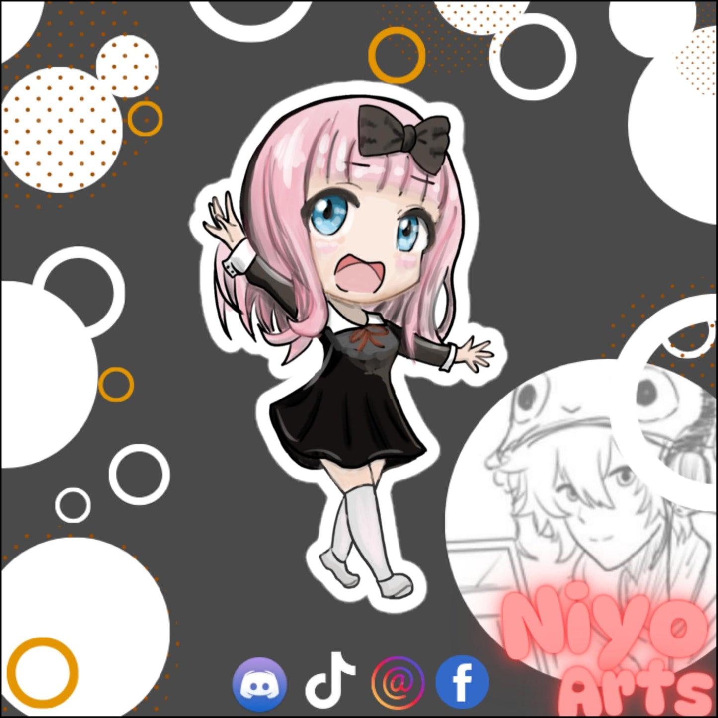 Chika Waving (Love is War) Love is War Sticker - Niyo Arts - Niyo's Art Shop