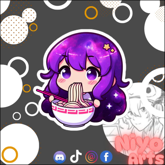 "Eat Ramen!" Sticker by Niyo x Starrybean - Niyo's Art Shop