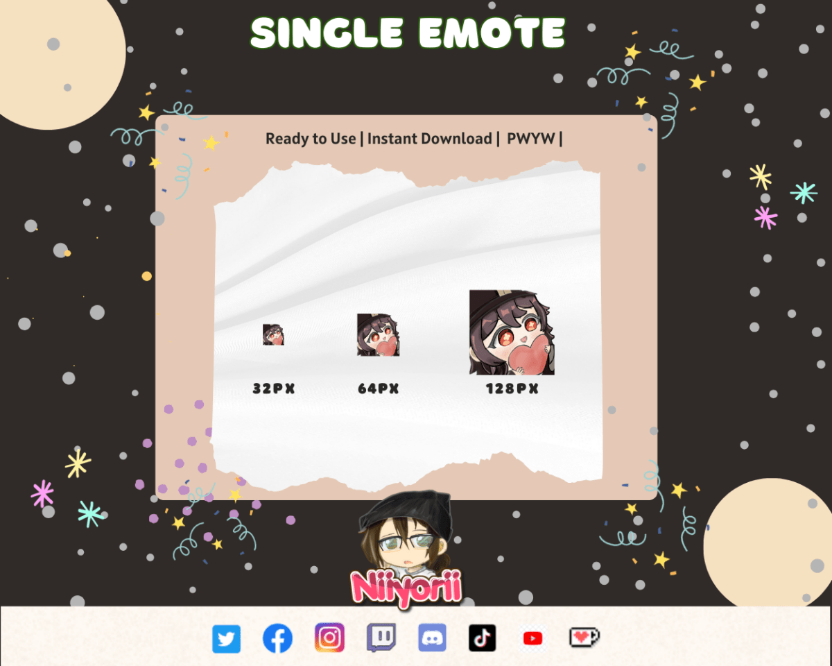 Genshin Impact - Hu Tao emote - Niyo's Art Shop