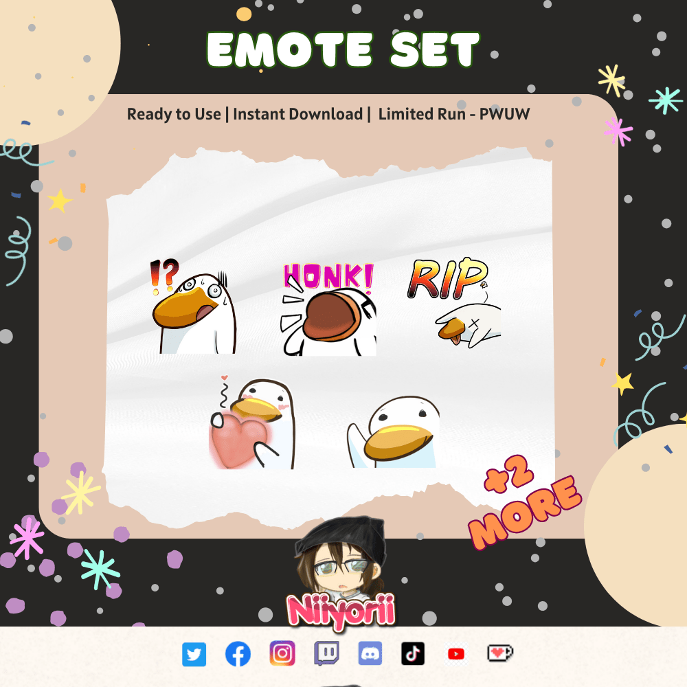 Goose Emote Twitch/ Discord Emote Set - Niyo's Art Shop
