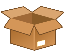 Angled Delivery Box with blank sticker logo (SVG format)