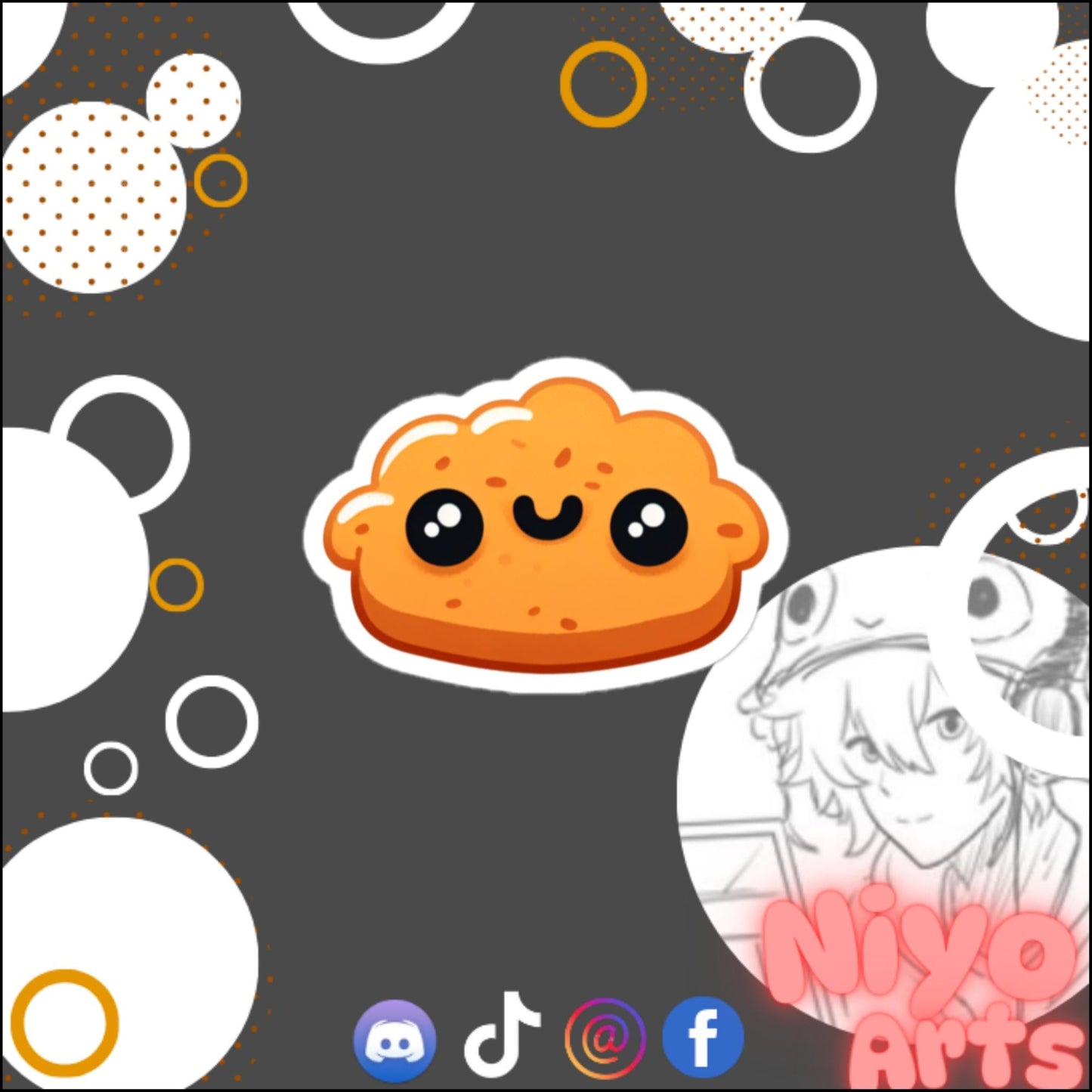 Holographic Chicken Nuggie - Niyo x Starrybean - Niyo's Art Shop