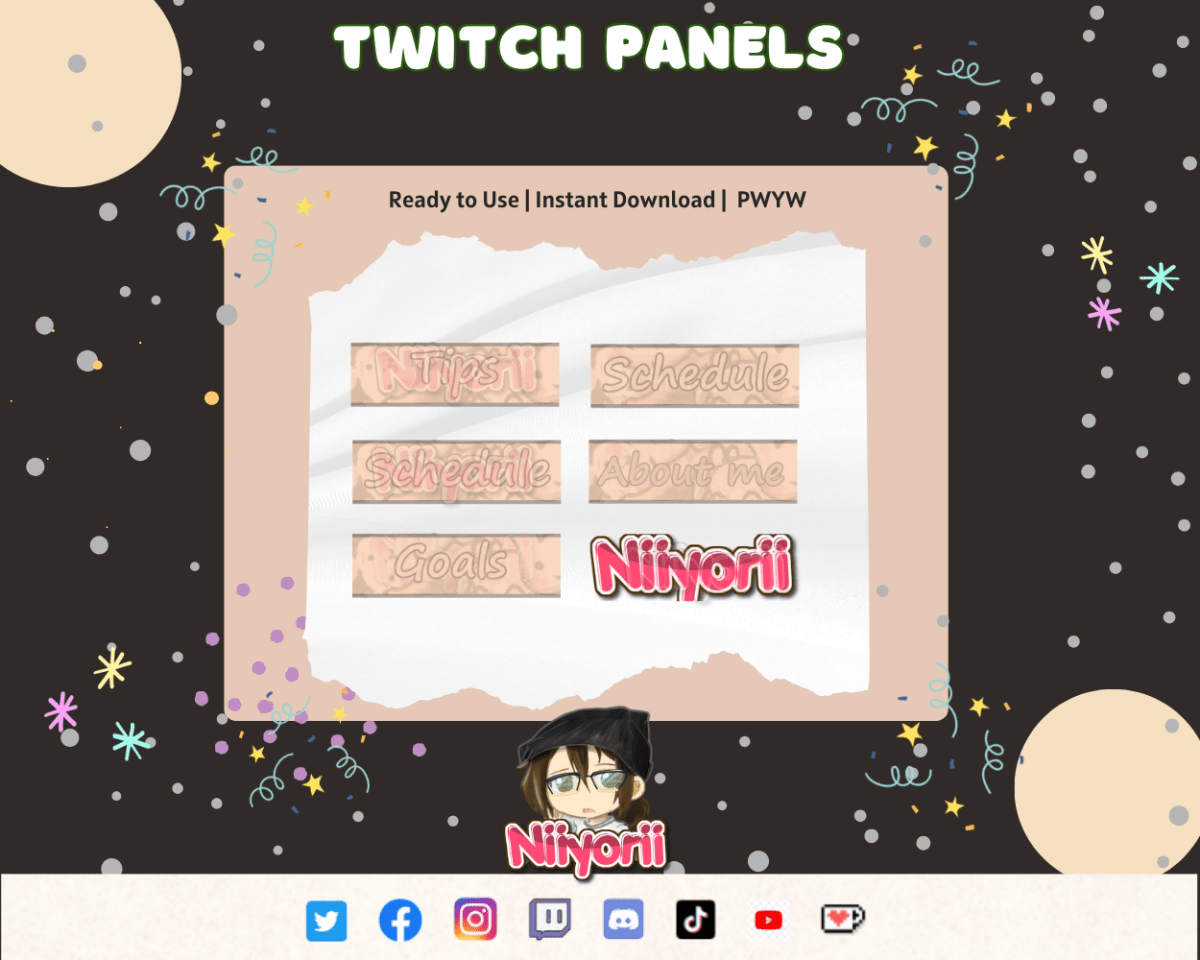 Pastel Bunny (Twitch Panels) - Niyo's Art Shop