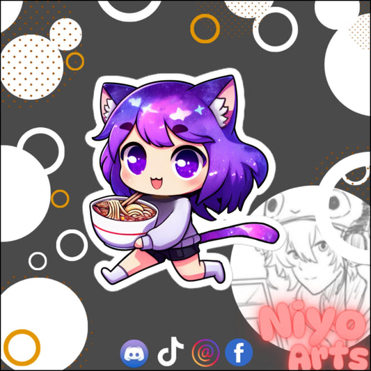 "Ramen Runawaaay!" Sticker by Niyo x Starrybean - Niyo's Art Shop