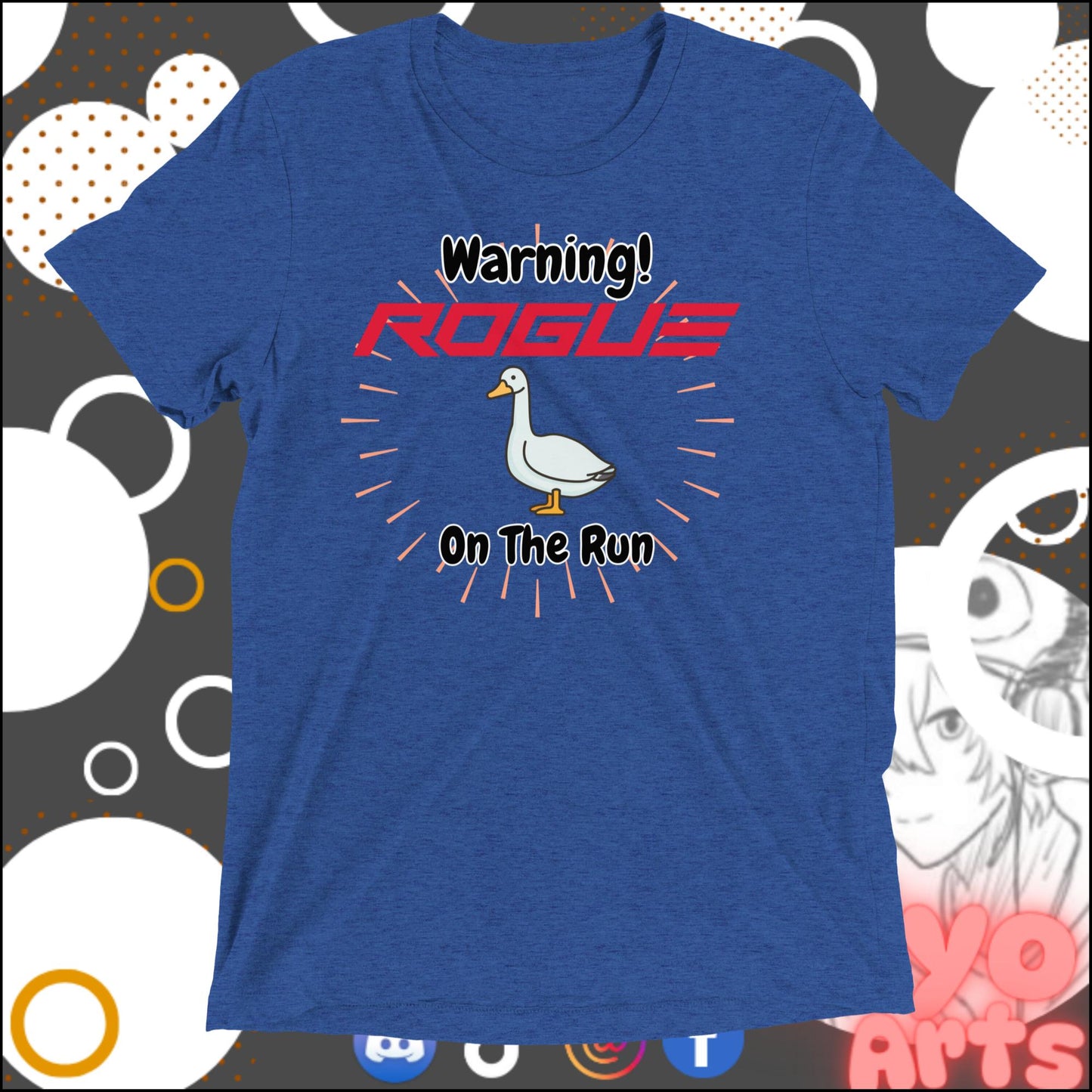 Rogue Goos on The Run" - Novelty T-Shirt - Niyo's Art Shop