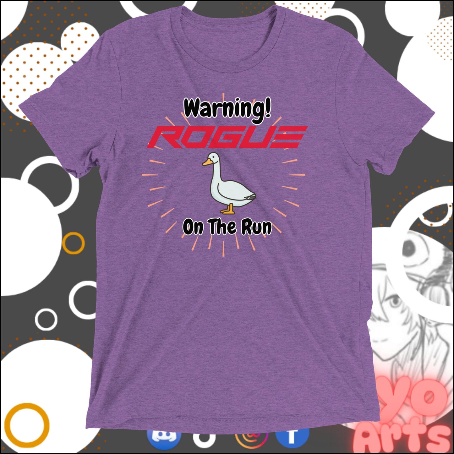 Rogue Goos on The Run" - Novelty T-Shirt - Niyo's Art Shop
