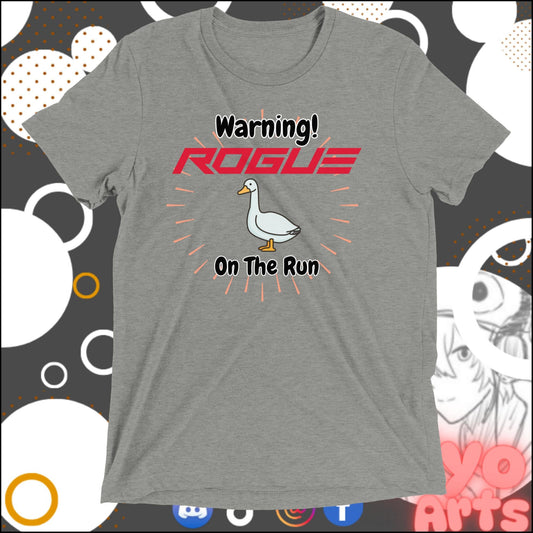 Rogue Goos on The Run" - Novelty T-Shirt - Niyo's Art Shop