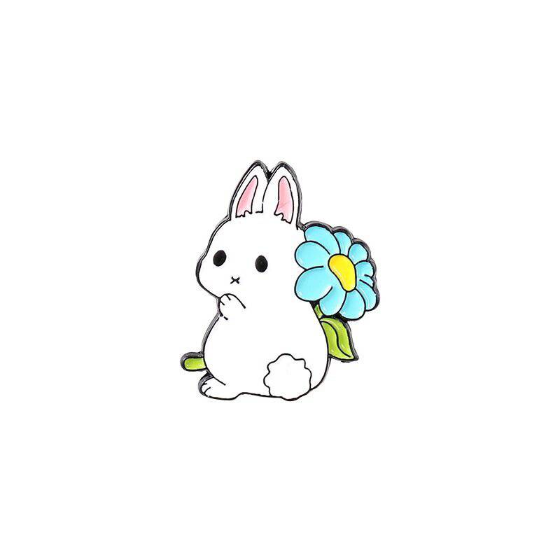 Pin Club | 5 set Custom Bunny Enamel Pins/Brooch - Niyo's Art Shop