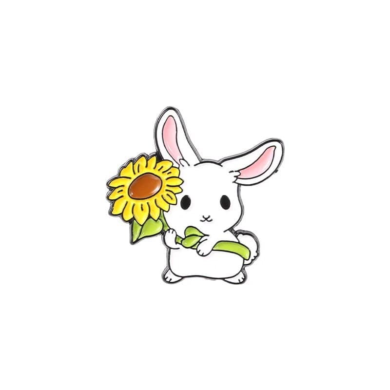 Pin Club | 5 set Custom Bunny Enamel Pins/Brooch - Niyo's Art Shop