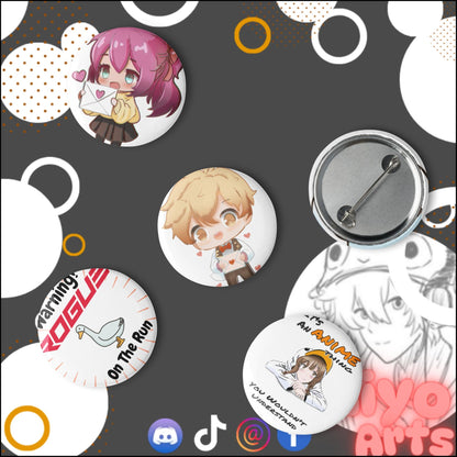 Anime Art Club Pin set (of 5) - Niyo Arts - Niyo's Art Shop