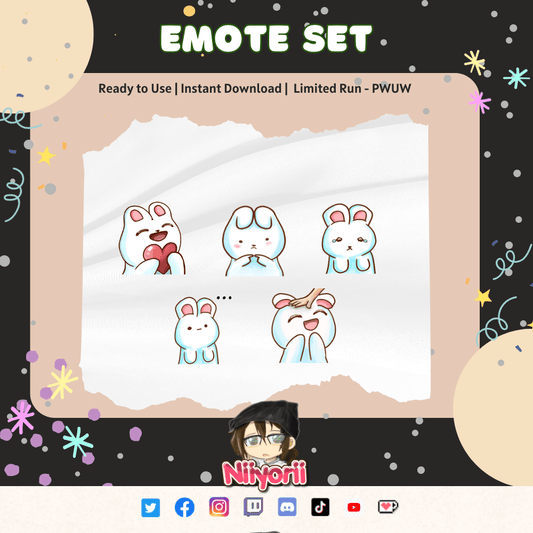 Bunny Emote Set [Easter Seasonal] - Niyo's Art Shop