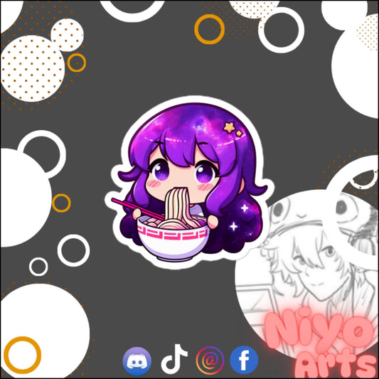 "Eat Ramen!" Sticker by Niyo x Starrybean - Niyo's Art Shop