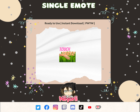 Touch Grass Twitch Emote - Niyo's Art Shop