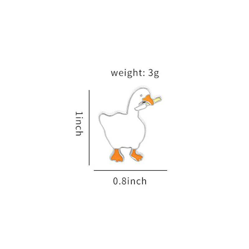 Cute Goose /w Kneef Enamel Badge Pin - Niyo's Art Shop