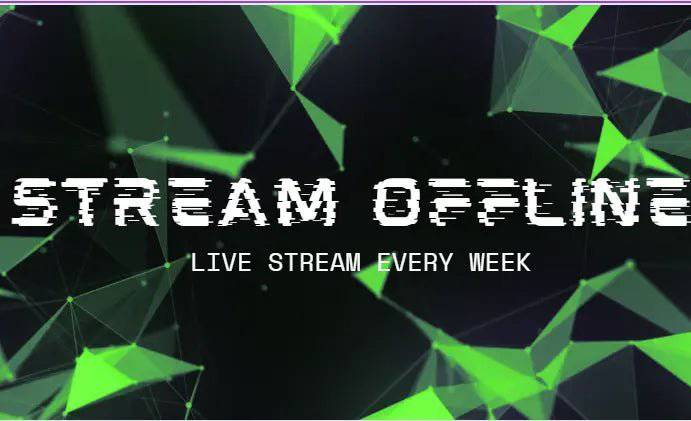 Offline Banner Screen Green Polyglitch (Twitch) - Niyo's Art Shop