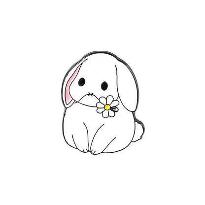 Pin Club | 5 set Custom Bunny Enamel Pins/Brooch - Niyo's Art Shop